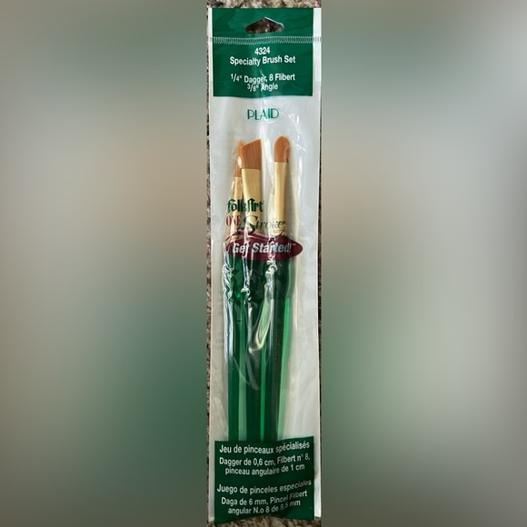 NEW 18 Plaid Folk Art One Stroke Donna Dewberry Paint Brushes - Picture 8 of 9